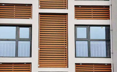 外墻裝飾防雨百葉窗工程